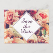 ヴィンエレガントテージ結婚式の発表、花のモチーフ シーズンポストカード (正面)