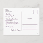 ヴィンエレガントテージ結婚式の発表、花のモチーフ シーズンポストカード (裏面)