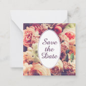 ヴィンエレガントテージ結婚式の発表、花のモチーフ ノートカード (正面)