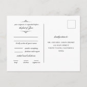 ヴィンエレガントテージ結婚式の返信ポストカード インビテーションポストカード (裏面)