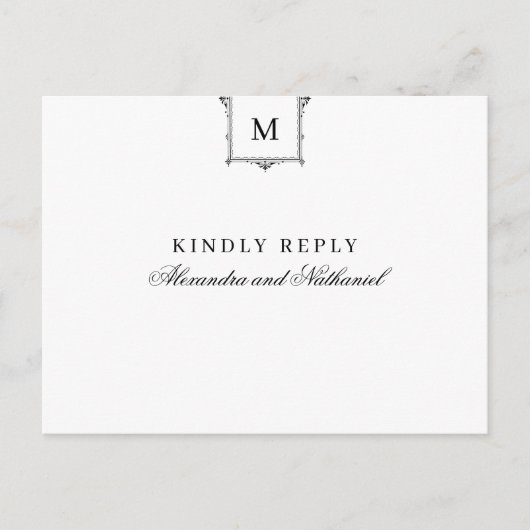 ヴィンエレガントテージ結婚式の返信ポストカード インビテーションポストカード (正面)