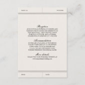 ヴィンエレガントテージ結婚式詳細 エンクロージャーカード (正面)