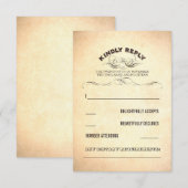 ヴィンエレガントテージ結婚式RSVPカード 出欠カード (正面/裏面)