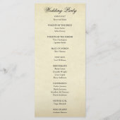 ヴィンエレガントフォーマルテージ結婚式 プログラム (裏面)