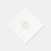 ヴィンエレガントモダンテージ結婚式モノグラム スタンダードカクテルナプキン (角)