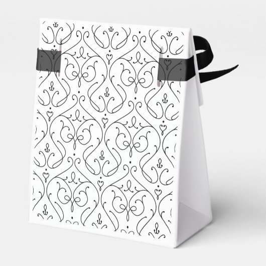 ヴィンエレガントモダンテージ結婚式モノグラム フェイバーボックス (裏面サイド)