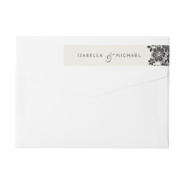 ヴィンエレガントモダンテージ結婚式モノグラム ラップアラウンドラベル