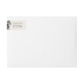 ヴィンエレガントモダンテージ結婚式モノグラム ラップアラウンドラベル (正面)