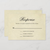 ヴィンエレガント伝統的フォーマルテージ結婚式 出欠カード (正面/裏面)