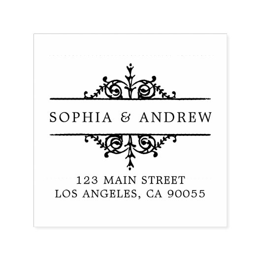 ヴィンカスタマイズテージ結婚式差出人住所 セルフインキングスタンプ (デザイン)