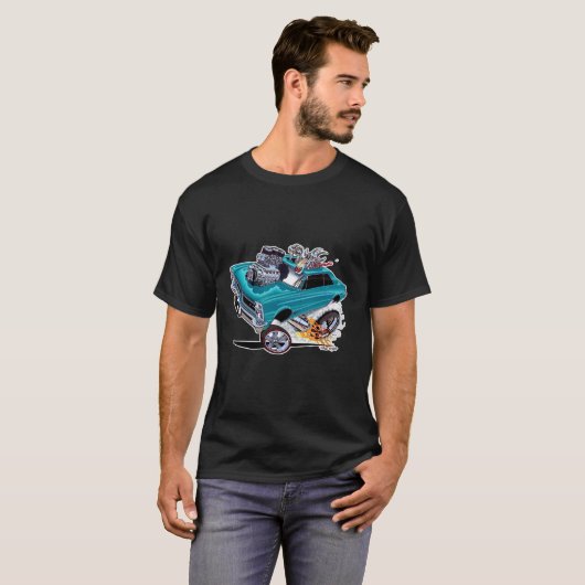 ヴィンスクラインゴアティネーターブルー1965 GTO Tシャツ (正面フル)