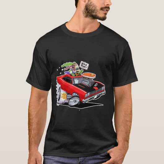 ヴィンスクレインBIRD FINK 1969赤いマッスルカー Tシャツ (正面)