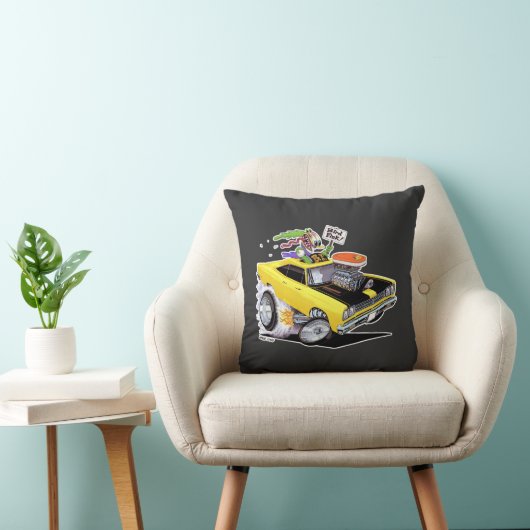 ヴィンスクレインBIRD FINK 1969黄色のマッスルカー クッション (椅子)