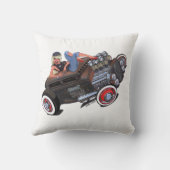 ヴィンス・クラインズの高オクタン・アート、1930年代の錆びたラットロッド クッション (裏面)