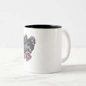 ヴィンス・クラインズの高オクタン・アート、1930年代の錆びたラットロッド ツートーンマグカップ (正面右)