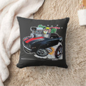 ヴィンス・クレインズハイオクタン・アート1969カマロ・ブラック クッション (ブランケット)