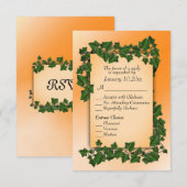 ヴィンズ・オン・オレンジ・フォール　RSVP　食事付き 出欠カード (正面/裏面)