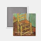 ヴィンセントの椅子と彼のパイプはヴィンセント・ヴァン・ゴッホ マグネット (正面/裏面)