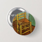ヴィンセントの椅子と彼のパイプはヴィンセント・ヴァン・ゴッホ 缶バッジ (正面&裏面)