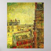 ヴィンセントの部屋からのパリビューbyヴィンセント・ヴァン・ゴッホ ポスター (正面)