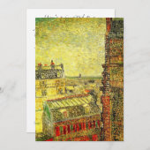 ヴィンセントの部屋からのパリビューbyヴィンセント・ヴァン・ゴッホ 招待状 (正面/裏面)