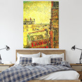 ヴィンセントの部屋から見たパリの景色 by ヴィンセント・ヴァン・ゴッホ キャンバスプリント (インサイチュ (寝室))