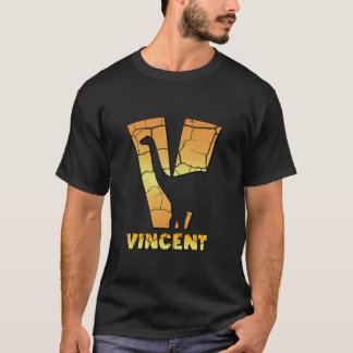 ヴィンセントパーソナライズされたボーイズ恐竜の可愛いカスタム子供 Tシャツ