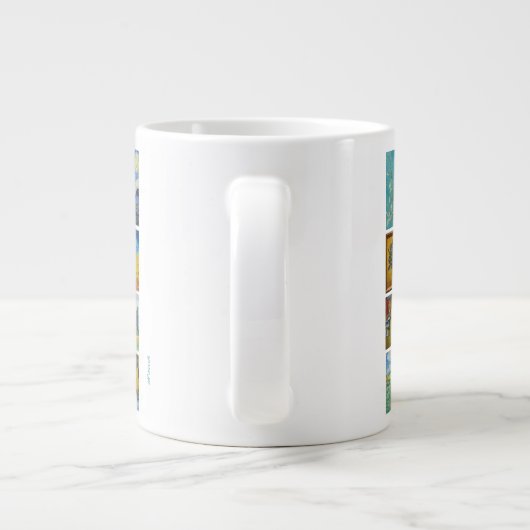 ヴィンセントヴァンゴッホアートギャラリーコラージュ ジャンボコーヒーマグカップ (裏面)