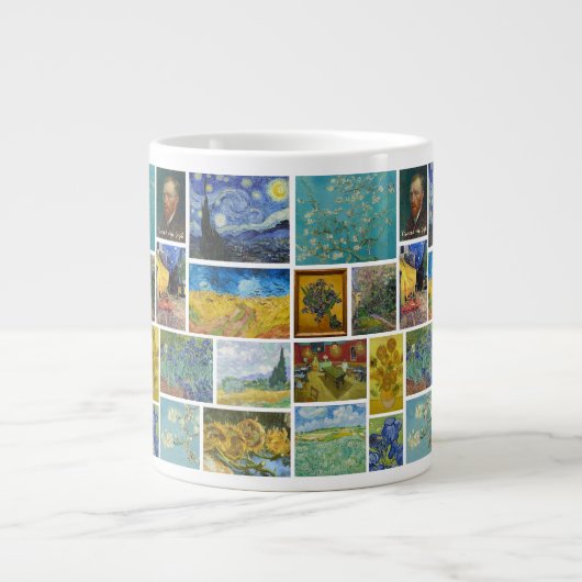 ヴィンセントヴァンゴッホアートギャラリーコラージュ ジャンボコーヒーマグカップ (正面)