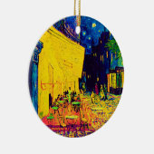 ヴィンセントヴァンゴッホカフェテラスアットナイトアーポップ・アートのト セラミックオーナメント (右)