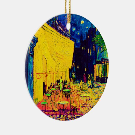 ヴィンセントヴァンゴッホカフェテラスアットナイトアーポップ・アートのト セラミックオーナメント (右)