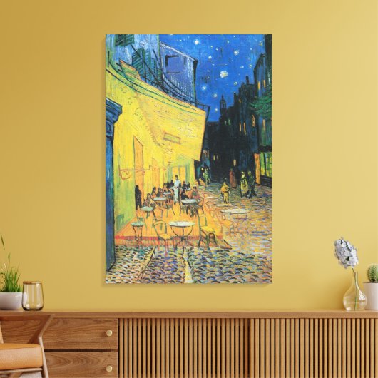 ヴィンセントヴァンゴッホカフェテラスat Night キャンバスプリント (インサイチュ (リビング))