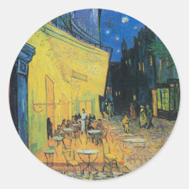 ヴィンセントヴァンゴッホカフェテラスat Night ラウンドシール