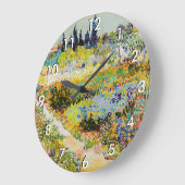 ヴィンセントヴァンゴッホガーデンアットアールズ ラージ壁時計 (傾斜)
