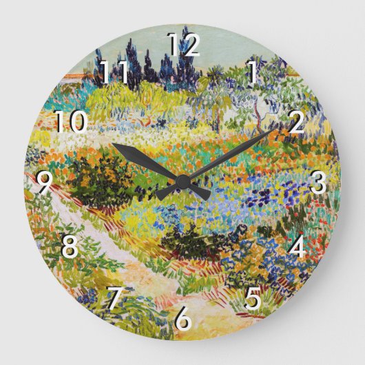 ヴィンセントヴァンゴッホガーデンアットアールズ ラージ壁時計 (正面)