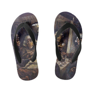 ヴィンセントヴァンゴッホザポテトエーターズファインアート キッズビーチサンダル