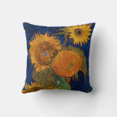 ヴィンセントヴァンゴッホシックスサンフラワーズギャラリーHDファインアート クッション (裏面)