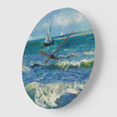 ヴィンセントヴァンゴッホシースケープアットサントマリーズ ラージ壁時計 (傾斜)