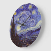 ヴィンセントヴァンゴッホスタリーナイトヴィンテージファインアート ラージ壁時計 (傾斜)