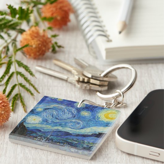 ヴィンセントヴァンゴッホスターリーナイトヴィンテージファインアート キーホルダー (正面右)