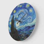 ヴィンセントヴァンゴッホスターリーナイトヴィンテージファインアート ラージ壁時計 (傾斜)