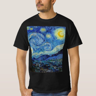 ヴィンセントヴァンゴッホスターリーナイトヴィンテージファインアート Tシャツ
