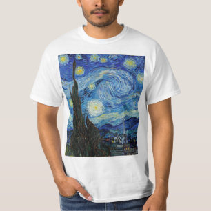 ヴィンセントヴァンゴッホスターリーナイトヴィンテージファインアート Tシャツ