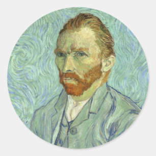 ヴィンセントヴァンゴッホセルフポートレートファインアート絵画ズ ラウンドシール