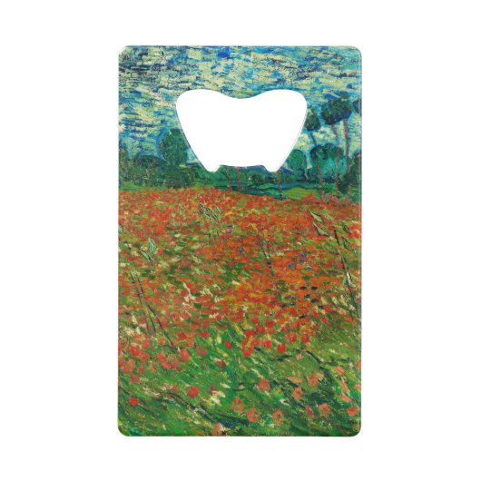 ヴィンセントヴァンゴッホポピーフィールドフローラヴィンテージアート クレジットカード栓抜き (正面)