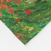 ヴィンセントヴァンゴッホポピーフィールドフローラヴィンテージアート フリースブランケット (角)