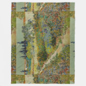 ヴィンセントヴァンゴッホヴィンテージガーデンアットアレス フリースブランケット (正面)