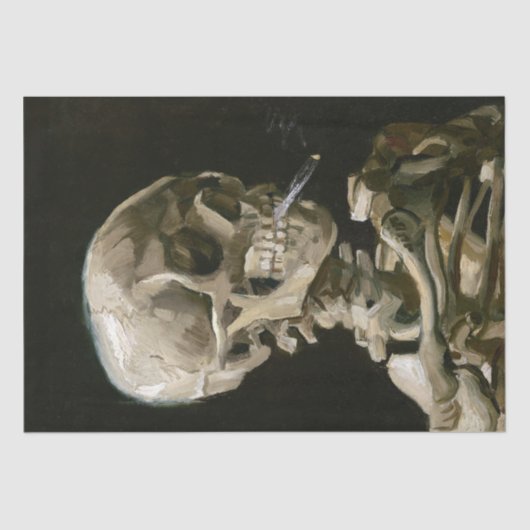 ヴィンセントヴァンゴッホ喫煙スケルトンデコパージュ 薄葉紙 (正面)