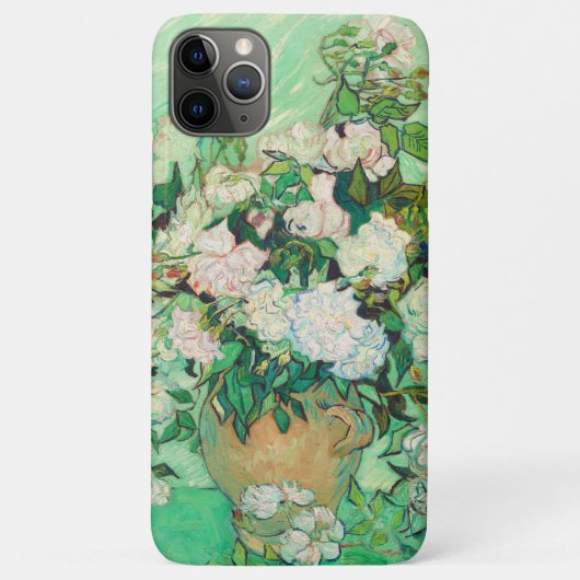 ヴィンセントヴァンゴッホ花瓶ウィズピンクローゼズファインアート Case-Mate iPhoneケース (裏面)