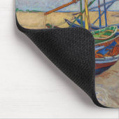 ヴィンセントヴァンゴッホ魚釣りボーツオンザビーチ マウスパッド (コーナー)